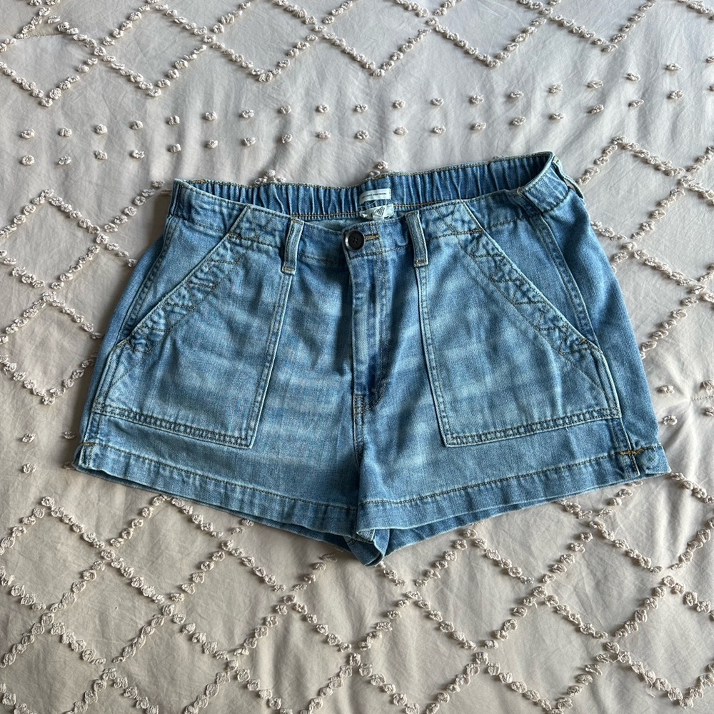 Aerie Light Blue Jean Shorts